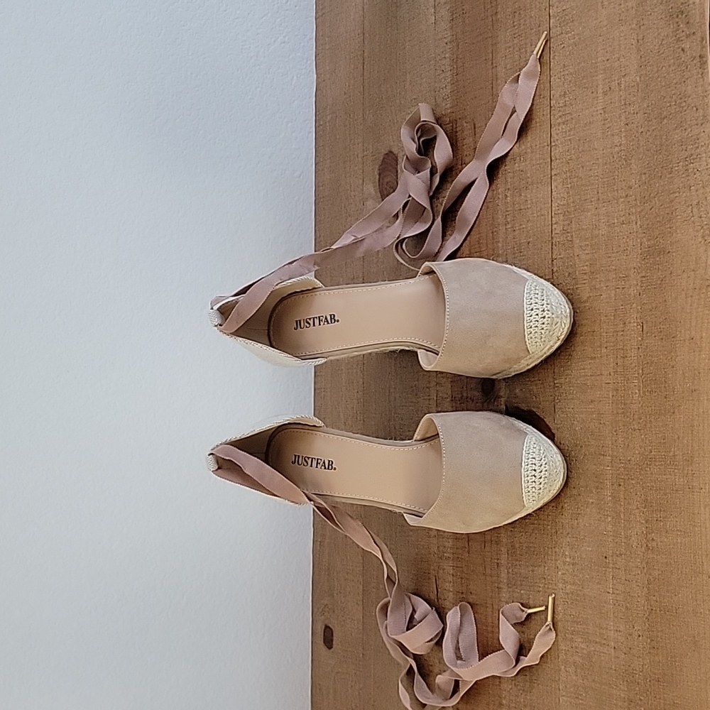 JustFab Nicoletta Espadrille Wedge - Wide Width 7